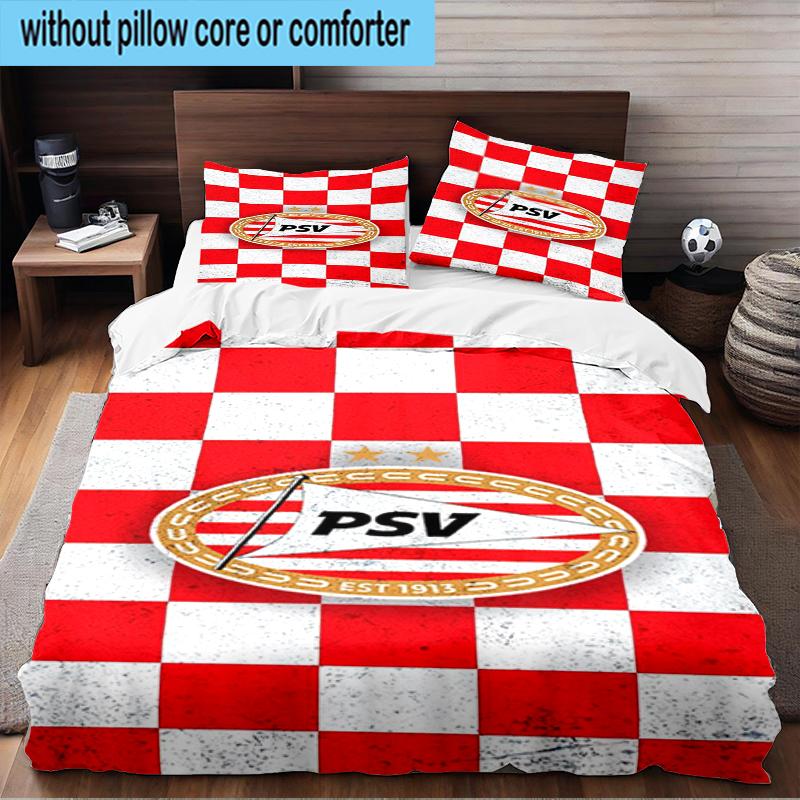 Psv Eindhoven Crest 3PCS Bedding Set 2D Printing (Includes 1 Duvet Cover + 2 Pillowcases Coreless), Bedroom decor,Fan Gift