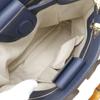 GUCCI Bamboo shopper small tote Handbag 336032 2WAYShoulder Navy blue Calfskin Women Used