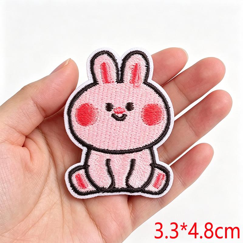 Cartoon Cute Small Animal Embroidered Iron On Patch DIY for Hats Jeans Backpack Clothing Sew Sticker Decoration Cap
