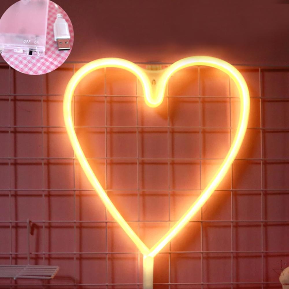 LEDNeon Light USB Battery Operated Neon Sign Decorative Lights Wall Decor for Christmas Thanksgiving Birthday Party
