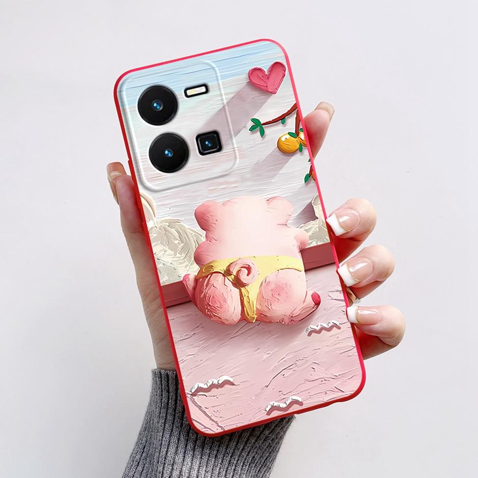 For vivo Y35 4G Protective Case For vivo Y35 4G Fashion Cartoon Phone Cases For vivo Y35 4G Beautiful Painting Back Cover Coque