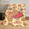 Whimsical Capybara Snacks Blanket Sofa Blanket Blanket Air Conditioning Blanket Bedroom Digital Printing