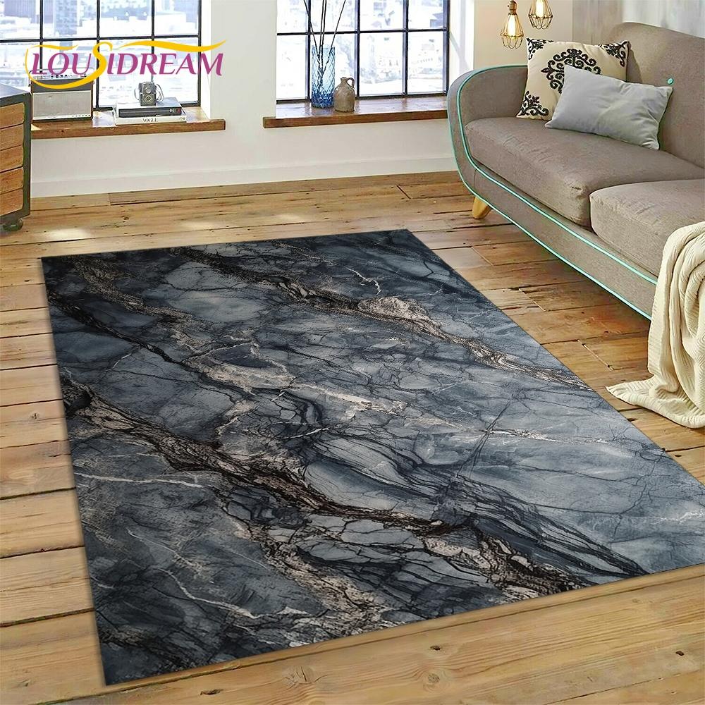 3D Luxurious Green Gold  Colour Marble Dream Rug Carpet for Living Room Bedroom Home Decor,Non-slip Decoration for Sofa Doormat