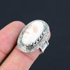 Gift For Her 925 Silver Natural Scolecite Gemstone Solitaire Ring Size 8.5