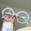 Oversized Round Glasses Women  New Patchwork Blue Light Blocking Optical Frames Trendy Brand Design Decor Eyeglasses
