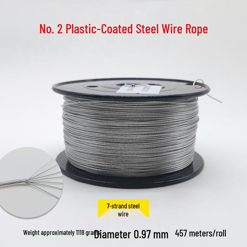 Uncoated Steel Wire Rope 1.2-2.5mm - Safety, Decorative Pull Cord for Hanging, Tags, Clothesline, and Lights