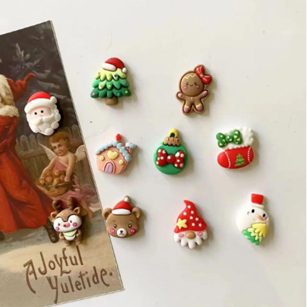 

10Pcs Resin Art Christmas Fridge Materials Handmade DIY Resin Accessories Bedroom 10Pcs-Random