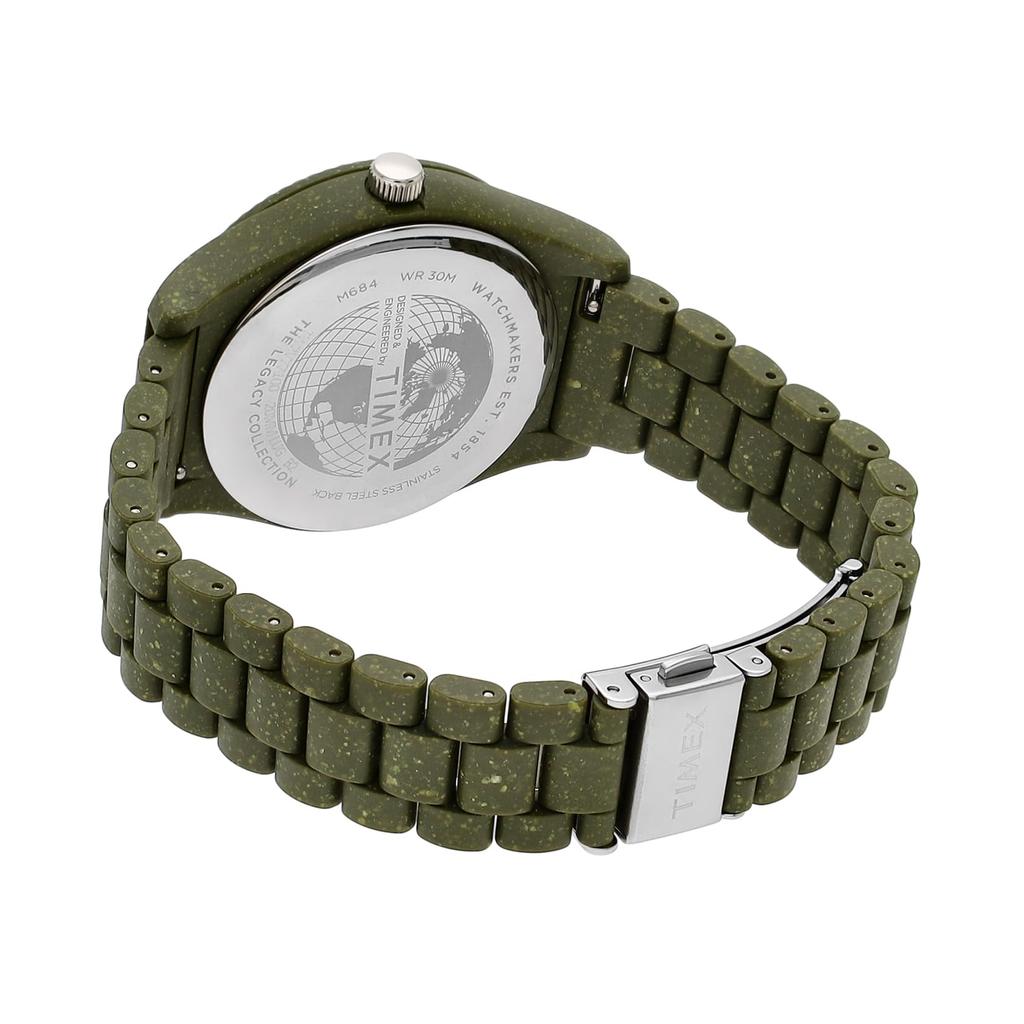 Legacy Ocean Black 3 ATM Water Olive [TIMEX] Watch, Dial, Quartz, Resistant, TW2V77100, Men's, [Used]