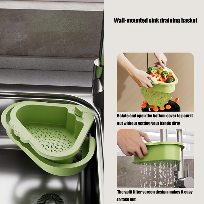 Durable Plastic Corners Strainer With Double Compartment Design For Efficient Sink Filtration And Storage