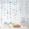 Romantic Paper Snowflake Streamer 4m Snowflake Garland  Christmas Party Ornament
