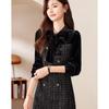 Si Shui Nian Hua Elegant A-Line Long Sleeve Mini Dress