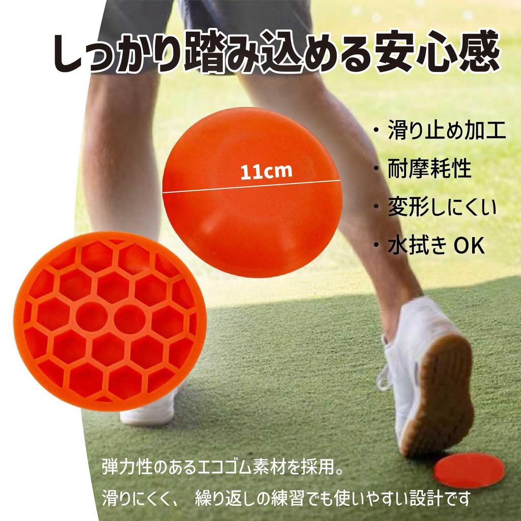 Golf Swing Step Pads (Set of 2) - Golf Practice Aid, Balance Pad, Weight Transfer, Swing Stabilization, Lower Body Strengthening, Golf Form