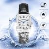 Watch with Genuine Leather Analog Antique Roman Square Quartz Fashion Accessory Perfect for and Boyfriend Gifts Ladies' Strap, Calendar, Display