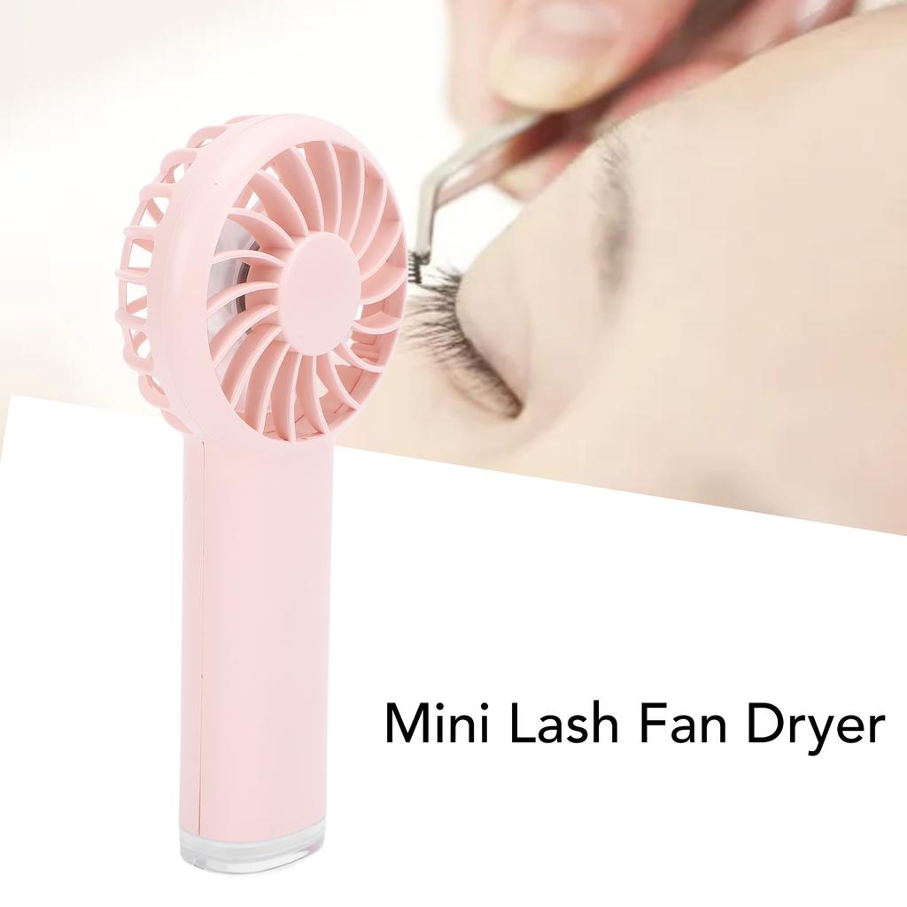 Eyelash Fan Multi Speed Adjustable Silent Portable USB Rechargeable Mini Lash Fan Dryer for Women Girls