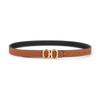 Genuine Leather Doublesided Womens Belt With Square Alloy Buckle For Casual Wear