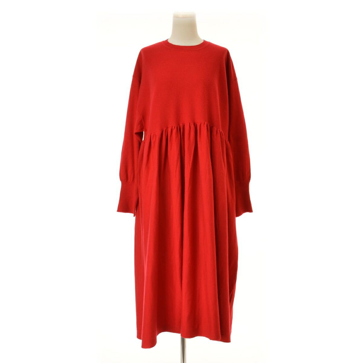 [Used] SLOBE IENA / SLOBE IENA 22AW 22040912232030 Gathered long dress long sleeve dress [cacgaecb-l]