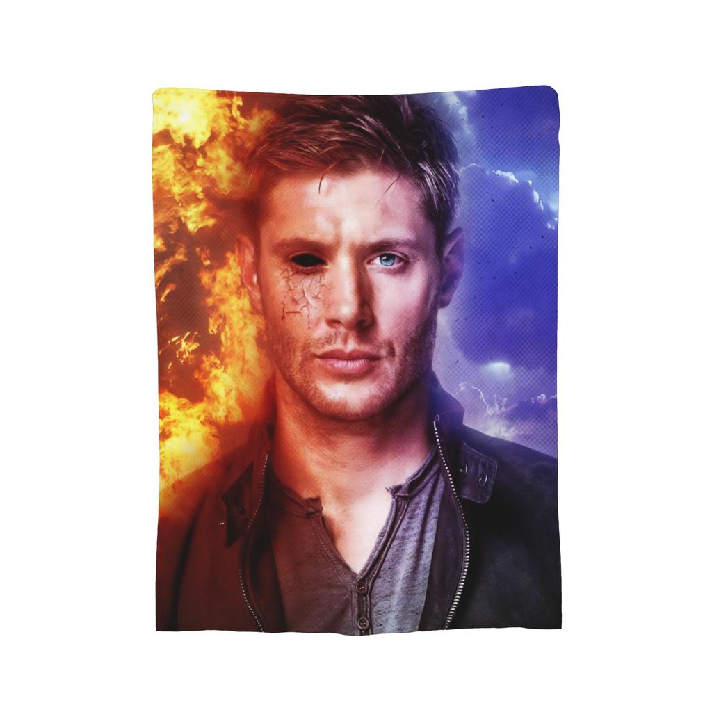 Supernatural Sam Winchester Blanket Fleece Spring/Autumn   Multifunction Soft Throw Blankets for Bed Couch Bedding Throws