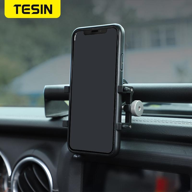 TESIN GPS Fixed Frame For Jeep Gladiator JT 2018+ Car Mobile Phone Support Holder Accessories For Jeep Wrangler JL