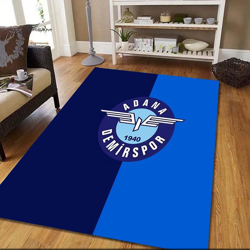 Adana Demirspor2 Flanellmuster Quadratischer Teppich, Läufer, Teppich für Wohnzimmer Schlafzimmer Sofa Spielzimmer Dekor, Rutschfeste Fußmatte