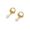 Elegant Literary Special-Shaped Pearl Tassel Pendant Baroque Pearl Geometric Women's Earrings Holiday Gift