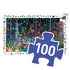 DJECO Enchanted Forest Observation Puzzle, 100-Piece Jigsaw Puzzle, Picture Search Game, Hidden Objects, Educational Toy, Montessori Style, for Girls
