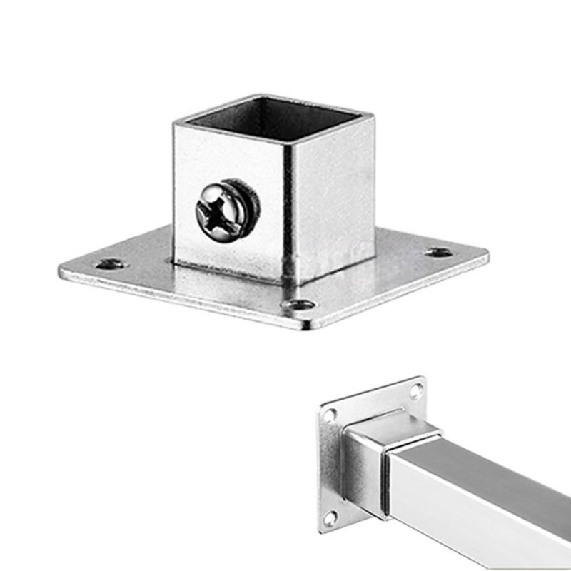 Square Pipe Fixed Joint Storage Rack Connector 3 Way Elbow Pipe Fitting for Fence Rail and Industrial Shelf Construction