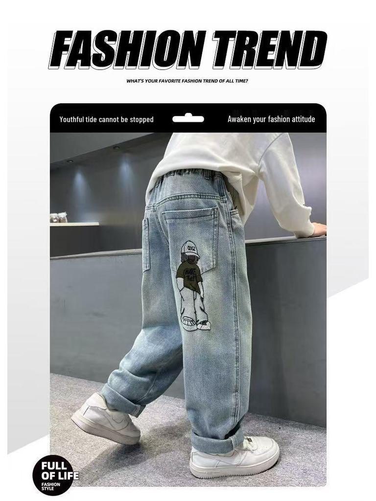 Barnbyxor i denim för pojkar - Vår och Höst - Snygga och Bekväma