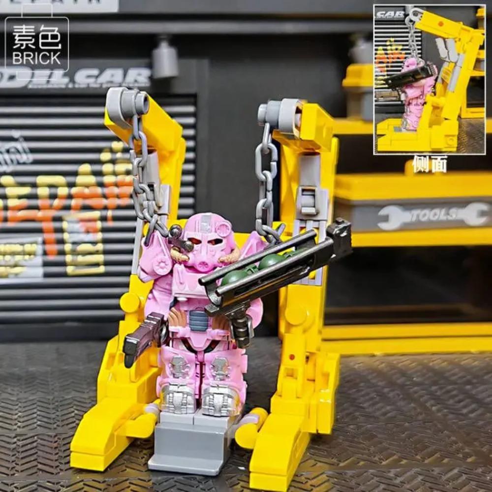 MOC Militar Armură T60 Soldați Mini Anime Acțiune fallouts Figurine Arme Robot Kinghts Blocuri de Construcție Cărămizi Jucării DIY cadouri