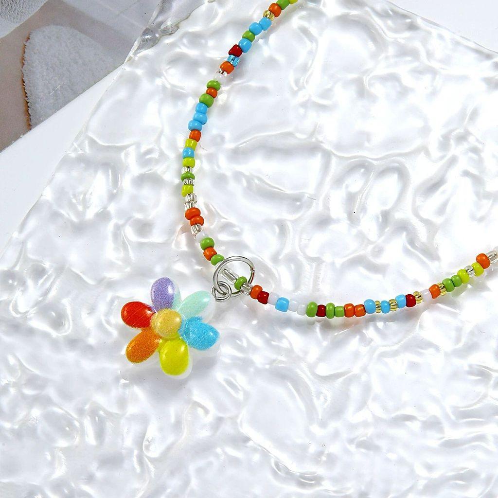 Kids Butterfly Heart Necklace Handmade Beaded Jewelry For Girls Spring 2025