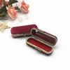 Creative Velvet Antique Bronze Clasp Lipstick Box with Mirror - Single Lipstick Storage and Gift Box