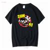 Rare SUM 41 Band Black Size S To 5XL Cotton T Shirt M1519 Long or Short Sleeves Vintage Washed Fashion Versatile Streetwear