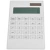 Student Scientific Desktop Solar and Battery Dual Powered White Calculator with Crystal Button