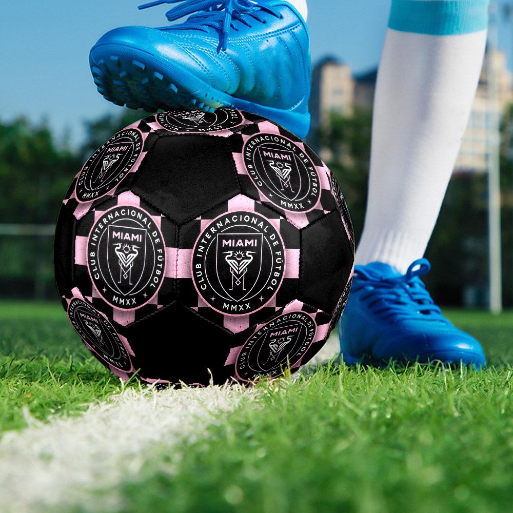 1pc Inter Miami CF Soccer Ball Size 5 Indoor Soccer Ball Fashion Colorful Backyard Game - Great For Sports Fans Gift HE26