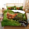 Farm Chicken King Queen Full Duvet Cover Hen Lovely Chick Bedding Set Family Animal Quilt Cover 2/3pcs Polyester Comforter Cover
