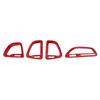 4 Pcs Central Console Air Vent Outlet Decoration Cover Trim Replacement for Dodge Challenger 2015‑2021Red