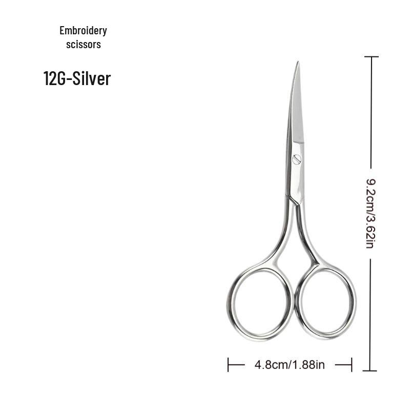 Stainless Steel Eyebrow & Nose Hair Trimmer Scissors with Round Head