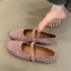 2026 Spring Summer Rivet Women Flats Concise Round Toe Shallow Buckle Strap Ladies Shoes Design Eelgant Dress Shoes