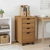 Mobile Storage Cabinet MOSS Honey Brown 34 x 39 x 56 cm