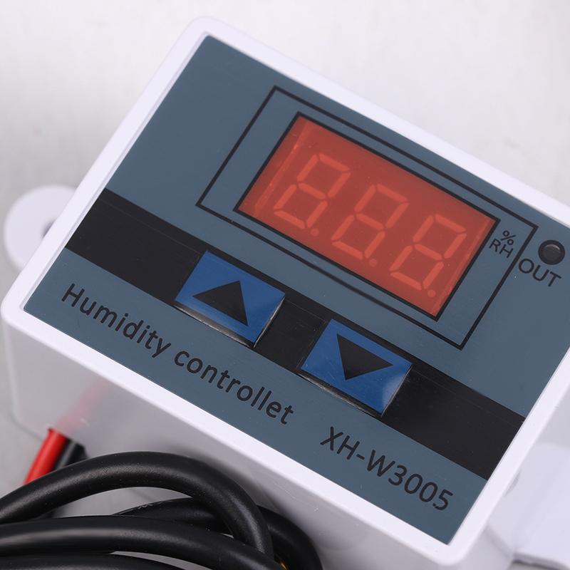 Xh-W3005 Dijital Nem Kontrol Cihazı 12V 24V 220V Nemölçer Higrometre Nem Kontrol Anahtarı Regülatör + Nem Sensörü