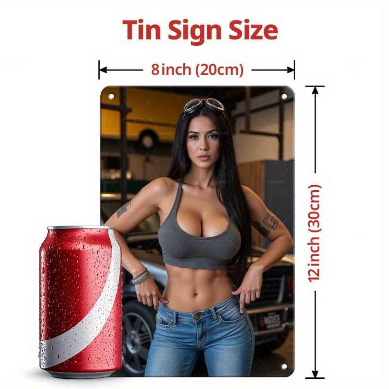 

Vintage Metal Tin Sign x inch Sexy Bikini Goddess Wall Art Rustproof Iron Decor with PreDrilled Holes Home Garage Man 20x30cm（7.8x11.8inch）