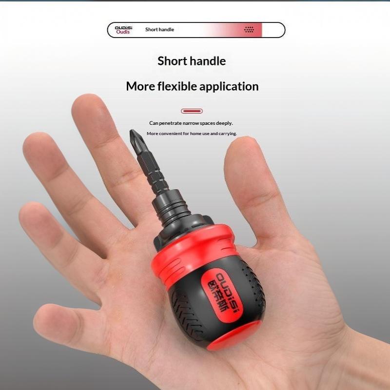 1 Set Screwdriver Ratchet Set, Multi-Functional Cross And Diagonal Use, Extendable, Mini , Household Manual Tool
