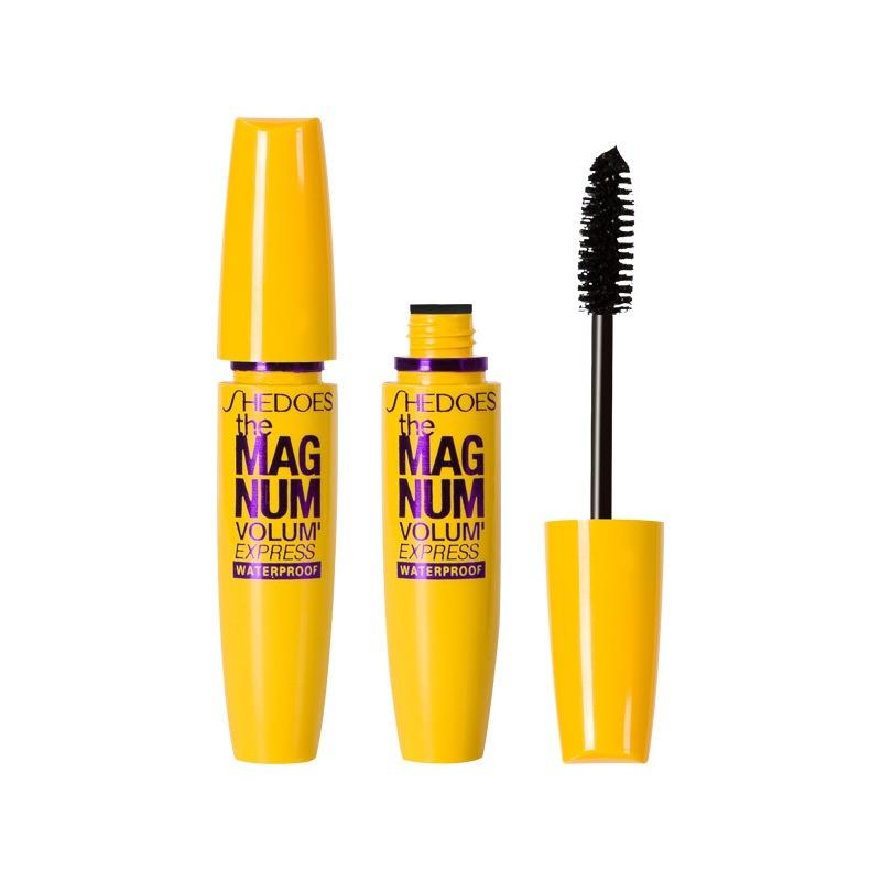 1PC popular yellow fat mascara waterproof, slender, curled and dense, natural and long-lasting, non-smudging