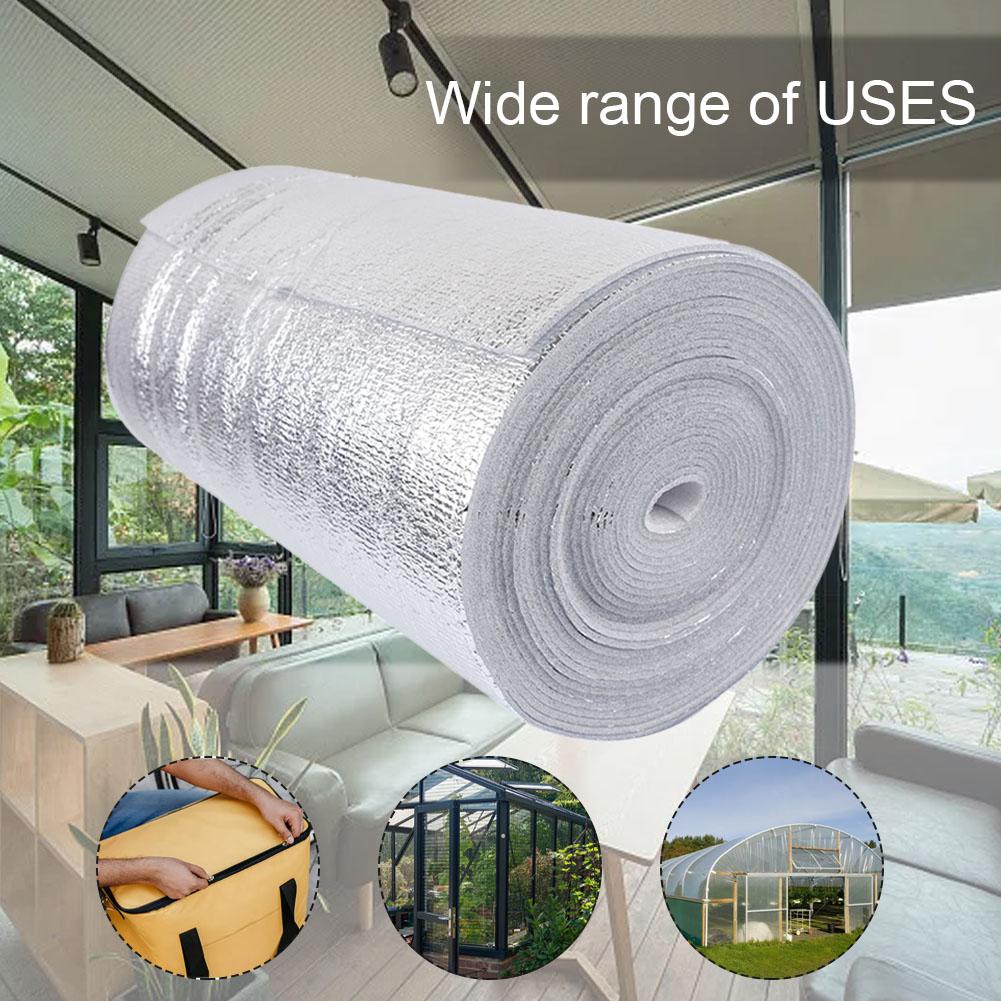 1 Rolle Wand-Wärmedämmung Reflektierende Folie Aluminiumfolie Wärmedämmfolie Dach-Wärmedämmfolie Hausheizung