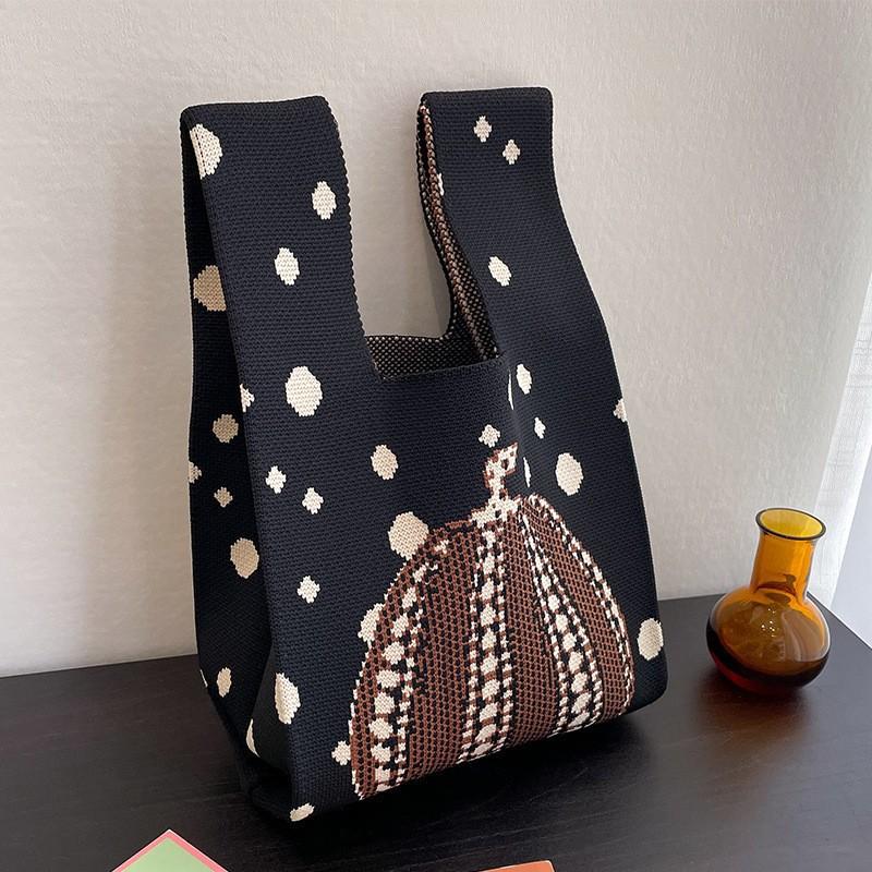 High quality thickened birthday banquet baby gift bag knitted bag gift woven bag handbag tote bag women's bag