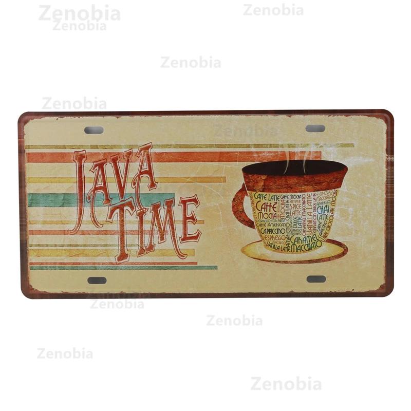 Open and Closed Coffee Bar Metal Sign Wall Art Murals Vintage Tin Poster Shabby Plaque Retro Plates Pub Cafe 3D Home Decoration