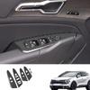 For KIA Sportage NQ5   2024 LHD Door Armrest Panel Cover Window Lift Switch Sticker Trim Carbon Fiber Car Accessories