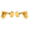 Musiclily Pro L3R3 Locking Tuning Pegs, 18:1 Gear Ratio, Large Hex Buttons, 45° Screws, for Acoustic/Electric Guitars, Gold