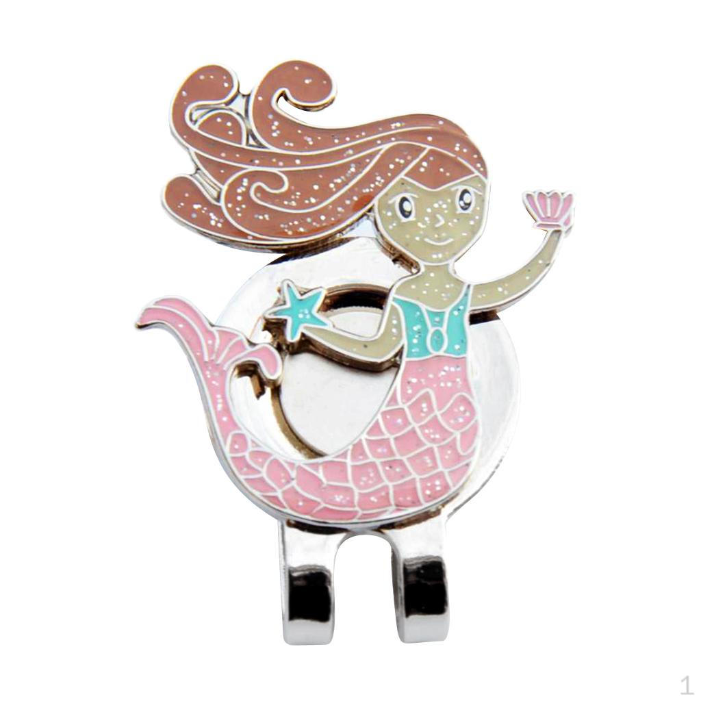 

Pretty Shiny Mermaid Pattern Magnetic Golf Ball Marker Clip Onto Cap Visor