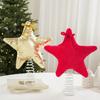 Cloth Christmas Tree Topper Star Five Pointed Xmas Top Star Ornament  Holiday Gift