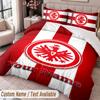 Eintracht Frankfurt Printed Bedding Set Custom Name Text 1 Duvet Cover 2 Pillowcases For Bedroom